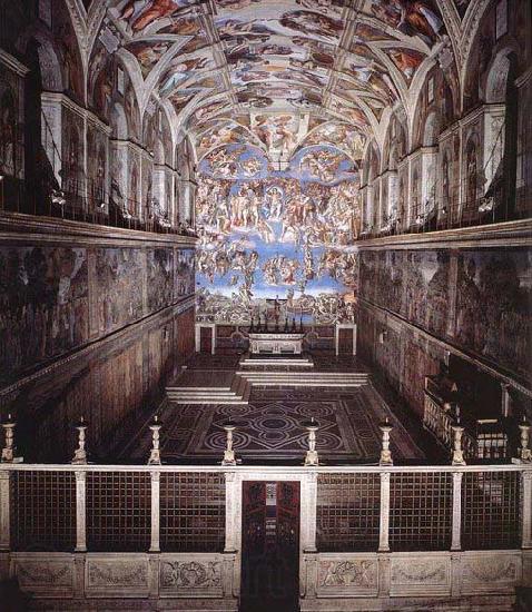 Michelangelo Buonarroti Interior of the Sistine Chapel Spain oil painting art